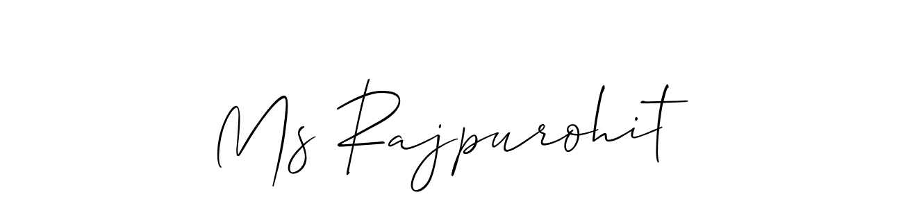 How to make Ms Rajpurohit signature? Allison_Script is a professional autograph style. Create handwritten signature for Ms Rajpurohit name. Ms Rajpurohit signature style 2 images and pictures png