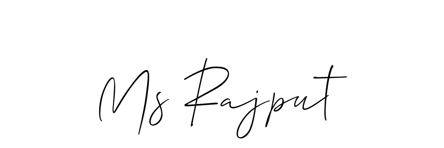 Make a beautiful signature design for name Ms Rajput. With this signature (Allison_Script) style, you can create a handwritten signature for free. Ms Rajput signature style 2 images and pictures png