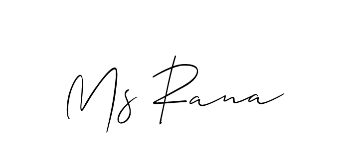 Allison_Script is a professional signature style that is perfect for those who want to add a touch of class to their signature. It is also a great choice for those who want to make their signature more unique. Get Ms Rana name to fancy signature for free. Ms Rana signature style 2 images and pictures png