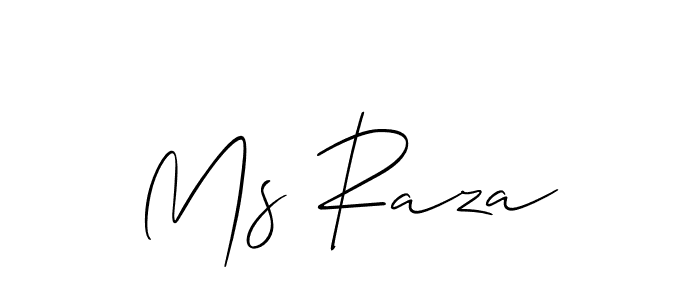 Make a beautiful signature design for name Ms Raza. With this signature (Allison_Script) style, you can create a handwritten signature for free. Ms Raza signature style 2 images and pictures png