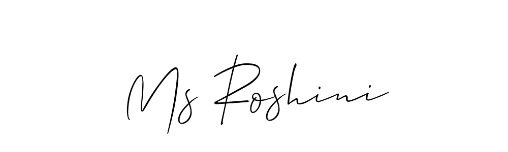 Once you've used our free online signature maker to create your best signature Allison_Script style, it's time to enjoy all of the benefits that Ms Roshini name signing documents. Ms Roshini signature style 2 images and pictures png