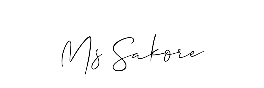 Use a signature maker to create a handwritten signature online. With this signature software, you can design (Allison_Script) your own signature for name Ms Sakore. Ms Sakore signature style 2 images and pictures png