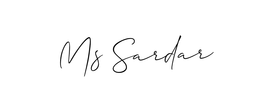 The best way (Allison_Script) to make a short signature is to pick only two or three words in your name. The name Ms Sardar include a total of six letters. For converting this name. Ms Sardar signature style 2 images and pictures png