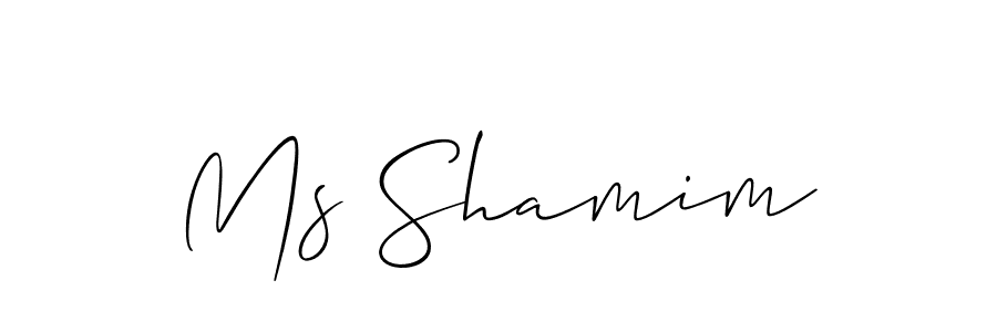 Allison_Script is a professional signature style that is perfect for those who want to add a touch of class to their signature. It is also a great choice for those who want to make their signature more unique. Get Ms Shamim name to fancy signature for free. Ms Shamim signature style 2 images and pictures png