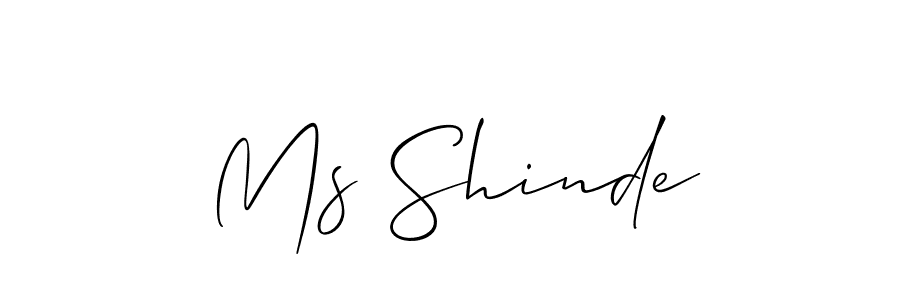 How to Draw Ms Shinde signature style? Allison_Script is a latest design signature styles for name Ms Shinde. Ms Shinde signature style 2 images and pictures png