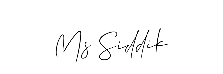 How to make Ms Siddik name signature. Use Allison_Script style for creating short signs online. This is the latest handwritten sign. Ms Siddik signature style 2 images and pictures png