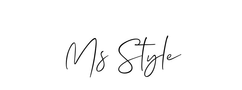 Similarly Allison_Script is the best handwritten signature design. Signature creator online .You can use it as an online autograph creator for name Ms Style. Ms Style signature style 2 images and pictures png