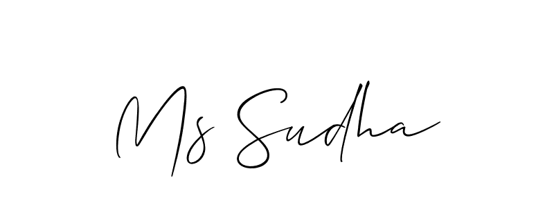Make a beautiful signature design for name Ms Sudha. Use this online signature maker to create a handwritten signature for free. Ms Sudha signature style 2 images and pictures png