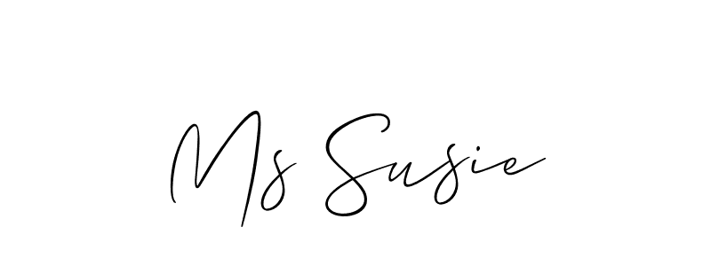 Ms Susie stylish signature style. Best Handwritten Sign (Allison_Script) for my name. Handwritten Signature Collection Ideas for my name Ms Susie. Ms Susie signature style 2 images and pictures png