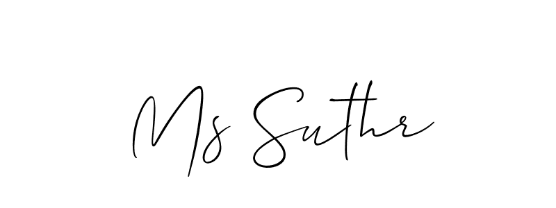 Ms Suthr stylish signature style. Best Handwritten Sign (Allison_Script) for my name. Handwritten Signature Collection Ideas for my name Ms Suthr. Ms Suthr signature style 2 images and pictures png