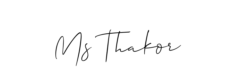 Allison_Script is a professional signature style that is perfect for those who want to add a touch of class to their signature. It is also a great choice for those who want to make their signature more unique. Get Ms Thakor name to fancy signature for free. Ms Thakor signature style 2 images and pictures png