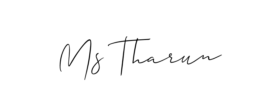 Allison_Script is a professional signature style that is perfect for those who want to add a touch of class to their signature. It is also a great choice for those who want to make their signature more unique. Get Ms Tharun name to fancy signature for free. Ms Tharun signature style 2 images and pictures png