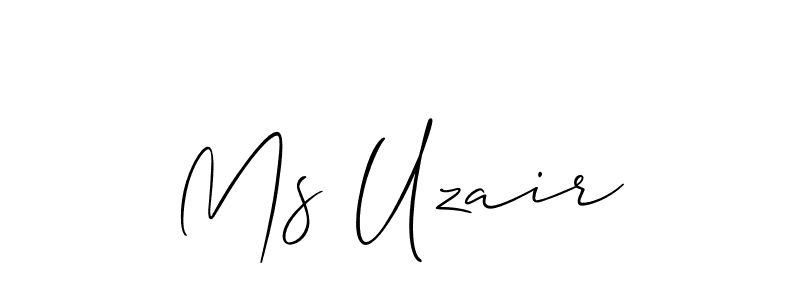 Make a short Ms Uzair signature style. Manage your documents anywhere anytime using Allison_Script. Create and add eSignatures, submit forms, share and send files easily. Ms Uzair signature style 2 images and pictures png