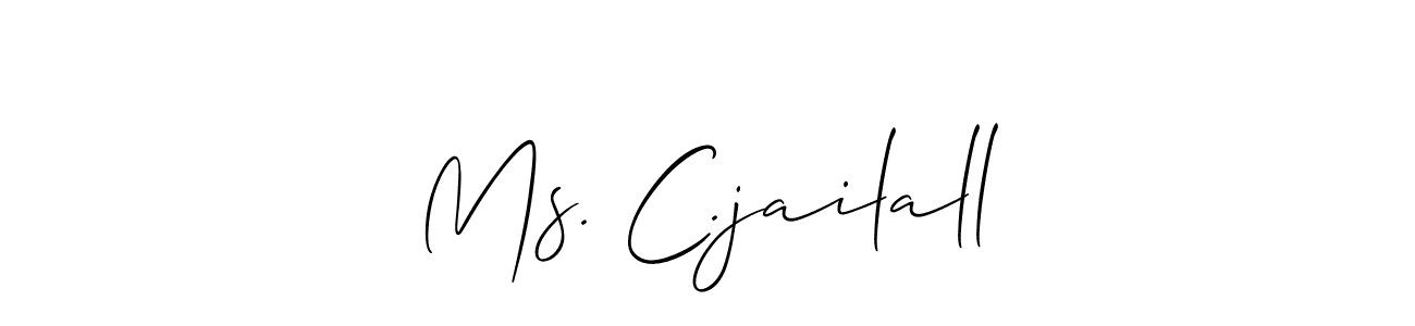 Create a beautiful signature design for name Ms. C.jailall. With this signature (Allison_Script) fonts, you can make a handwritten signature for free. Ms. C.jailall signature style 2 images and pictures png