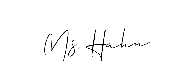 Also we have Ms. Hahn name is the best signature style. Create professional handwritten signature collection using Allison_Script autograph style. Ms. Hahn signature style 2 images and pictures png
