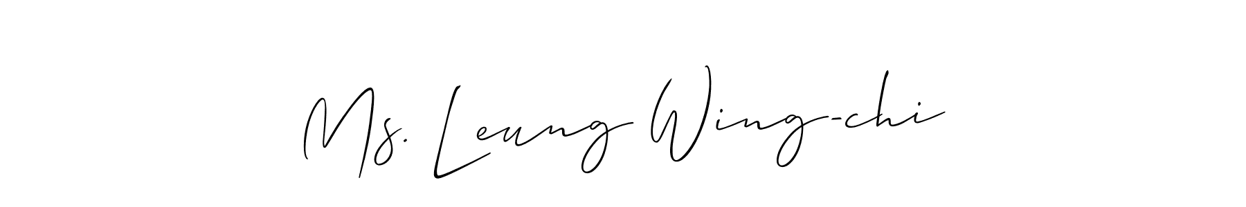 This is the best signature style for the Ms. Leung Wing-chi name. Also you like these signature font (Allison_Script). Mix name signature. Ms. Leung Wing-chi signature style 2 images and pictures png