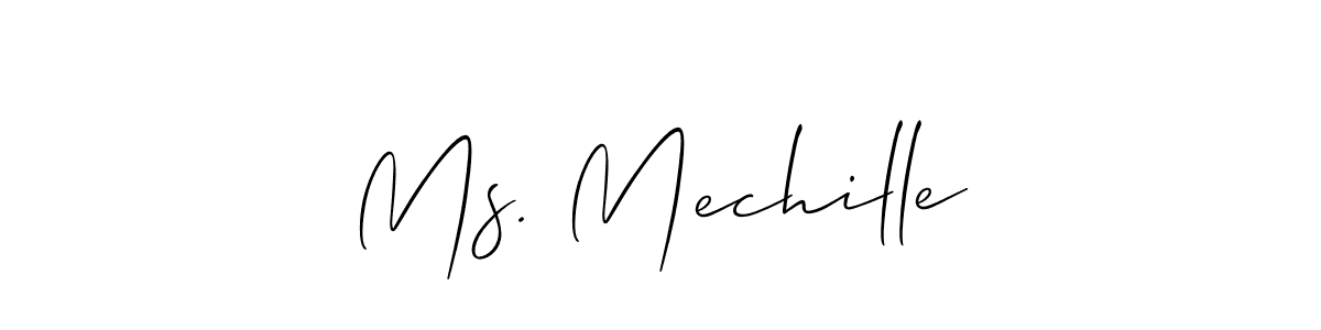 How to Draw Ms. Mechille signature style? Allison_Script is a latest design signature styles for name Ms. Mechille. Ms. Mechille signature style 2 images and pictures png