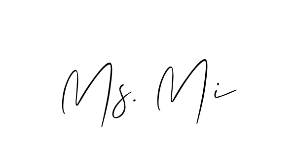 It looks lik you need a new signature style for name Ms. Mi. Design unique handwritten (Allison_Script) signature with our free signature maker in just a few clicks. Ms. Mi signature style 2 images and pictures png