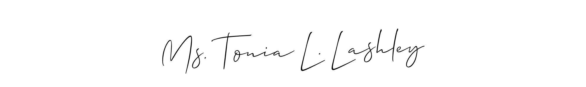 This is the best signature style for the Ms. Tonia L. Lashley name. Also you like these signature font (Allison_Script). Mix name signature. Ms. Tonia L. Lashley signature style 2 images and pictures png