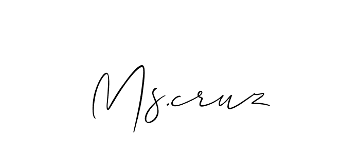 if you are searching for the best signature style for your name Ms.cruz. so please give up your signature search. here we have designed multiple signature styles  using Allison_Script. Ms.cruz signature style 2 images and pictures png