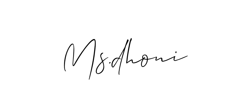 You should practise on your own different ways (Allison_Script) to write your name (Ms.dhoni) in signature. don't let someone else do it for you. Ms.dhoni signature style 2 images and pictures png