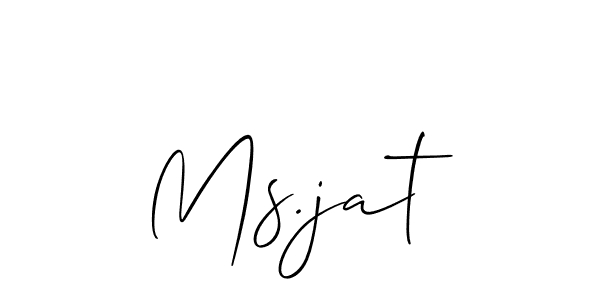 Similarly Allison_Script is the best handwritten signature design. Signature creator online .You can use it as an online autograph creator for name Ms.jat. Ms.jat signature style 2 images and pictures png