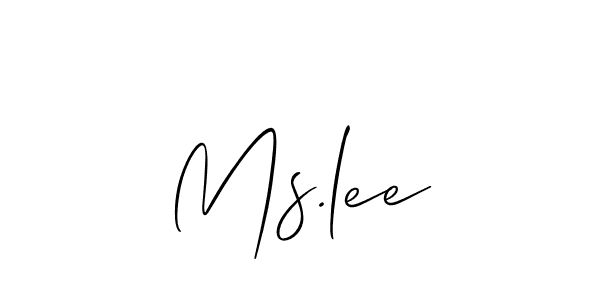 Similarly Allison_Script is the best handwritten signature design. Signature creator online .You can use it as an online autograph creator for name Ms.lee. Ms.lee signature style 2 images and pictures png