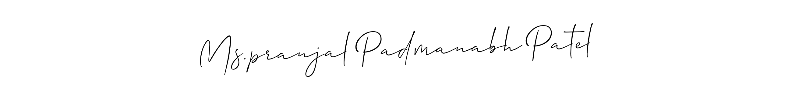 if you are searching for the best signature style for your name Ms.pranjal Padmanabh Patel. so please give up your signature search. here we have designed multiple signature styles  using Allison_Script. Ms.pranjal Padmanabh Patel signature style 2 images and pictures png