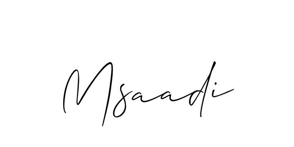 Design your own signature with our free online signature maker. With this signature software, you can create a handwritten (Allison_Script) signature for name Msaadi. Msaadi signature style 2 images and pictures png