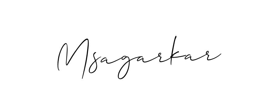 Use a signature maker to create a handwritten signature online. With this signature software, you can design (Allison_Script) your own signature for name Msagarkar. Msagarkar signature style 2 images and pictures png
