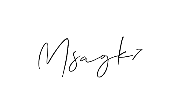 How to make Msagk7 signature? Allison_Script is a professional autograph style. Create handwritten signature for Msagk7 name. Msagk7 signature style 2 images and pictures png