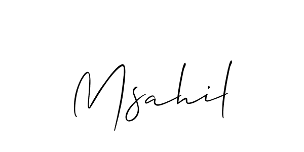 Make a beautiful signature design for name Msahil. Use this online signature maker to create a handwritten signature for free. Msahil signature style 2 images and pictures png