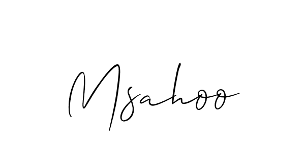 Also we have Msahoo name is the best signature style. Create professional handwritten signature collection using Allison_Script autograph style. Msahoo signature style 2 images and pictures png