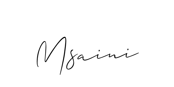 Allison_Script is a professional signature style that is perfect for those who want to add a touch of class to their signature. It is also a great choice for those who want to make their signature more unique. Get Msaini name to fancy signature for free. Msaini signature style 2 images and pictures png