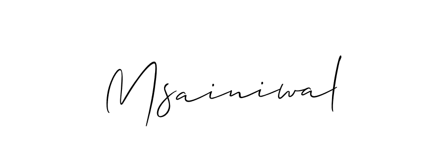 Design your own signature with our free online signature maker. With this signature software, you can create a handwritten (Allison_Script) signature for name Msainiwal. Msainiwal signature style 2 images and pictures png