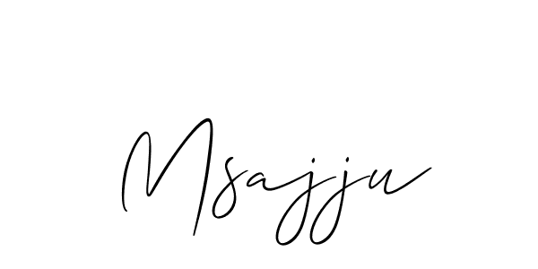 Design your own signature with our free online signature maker. With this signature software, you can create a handwritten (Allison_Script) signature for name Msajju. Msajju signature style 2 images and pictures png
