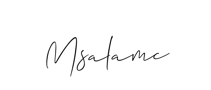 Make a short Msalamc signature style. Manage your documents anywhere anytime using Allison_Script. Create and add eSignatures, submit forms, share and send files easily. Msalamc signature style 2 images and pictures png