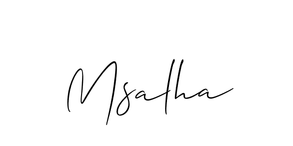How to make Msalha name signature. Use Allison_Script style for creating short signs online. This is the latest handwritten sign. Msalha signature style 2 images and pictures png