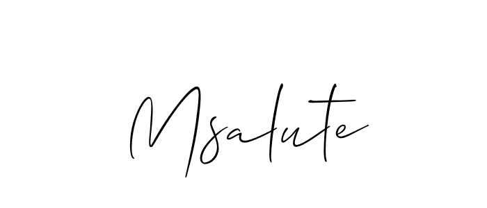 Also we have Msalute name is the best signature style. Create professional handwritten signature collection using Allison_Script autograph style. Msalute signature style 2 images and pictures png