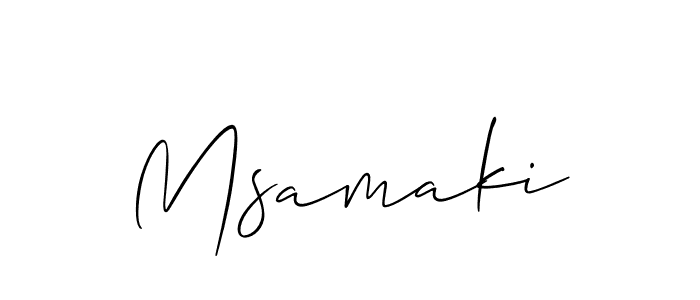 Also You can easily find your signature by using the search form. We will create Msamaki name handwritten signature images for you free of cost using Allison_Script sign style. Msamaki signature style 2 images and pictures png