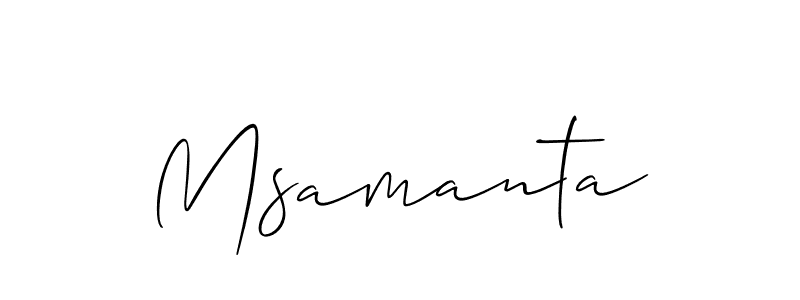 Also we have Msamanta name is the best signature style. Create professional handwritten signature collection using Allison_Script autograph style. Msamanta signature style 2 images and pictures png