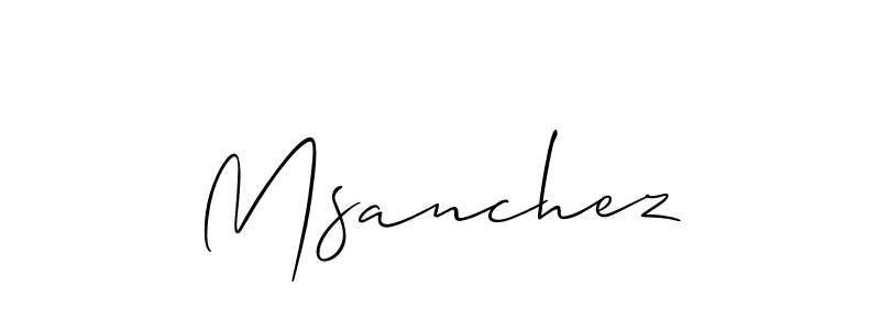 Msanchez stylish signature style. Best Handwritten Sign (Allison_Script) for my name. Handwritten Signature Collection Ideas for my name Msanchez. Msanchez signature style 2 images and pictures png