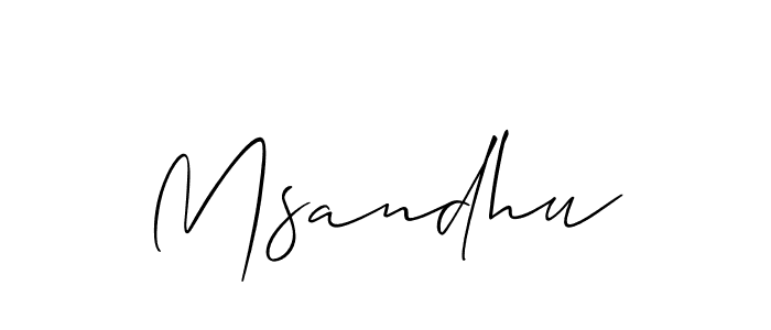 Design your own signature with our free online signature maker. With this signature software, you can create a handwritten (Allison_Script) signature for name Msandhu. Msandhu signature style 2 images and pictures png