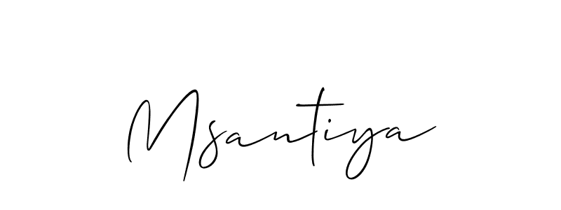 How to make Msantiya signature? Allison_Script is a professional autograph style. Create handwritten signature for Msantiya name. Msantiya signature style 2 images and pictures png