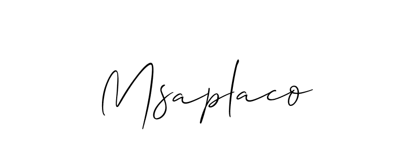 Make a beautiful signature design for name Msaplaco. With this signature (Allison_Script) style, you can create a handwritten signature for free. Msaplaco signature style 2 images and pictures png