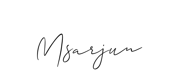 Create a beautiful signature design for name Msarjun. With this signature (Allison_Script) fonts, you can make a handwritten signature for free. Msarjun signature style 2 images and pictures png