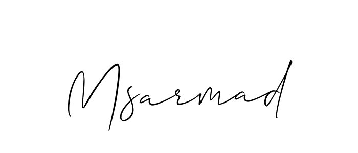 How to make Msarmad name signature. Use Allison_Script style for creating short signs online. This is the latest handwritten sign. Msarmad signature style 2 images and pictures png