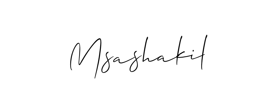 Also we have Msashakil name is the best signature style. Create professional handwritten signature collection using Allison_Script autograph style. Msashakil signature style 2 images and pictures png