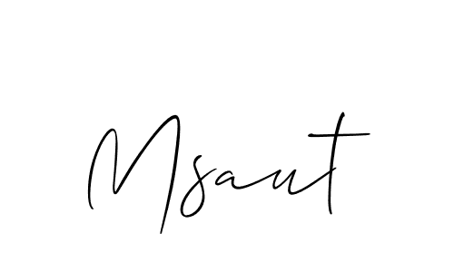 Create a beautiful signature design for name Msaut. With this signature (Allison_Script) fonts, you can make a handwritten signature for free. Msaut signature style 2 images and pictures png