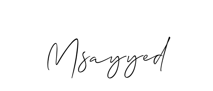 Design your own signature with our free online signature maker. With this signature software, you can create a handwritten (Allison_Script) signature for name Msayyed. Msayyed signature style 2 images and pictures png